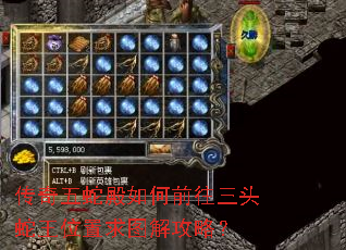 传奇五蛇殿如何前往三头蛇王位置求图解攻略? 传奇五蛇殿如何前往三头蛇王位置求图解攻略?